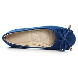 Hee grand Women's Round Toe Cut Bow-Knot Ballet