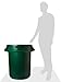 Brute Rubbermaid Round Container - 32-Gallon Capacity - Green - Green