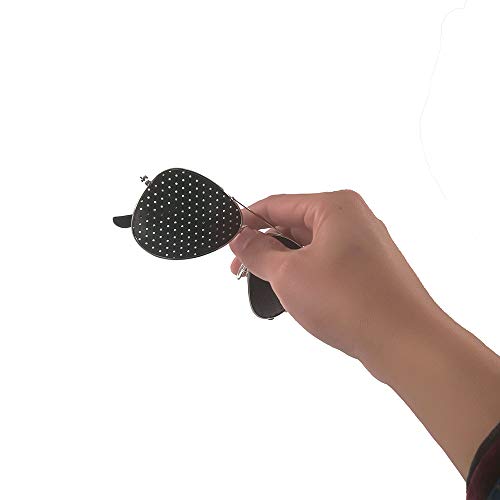MonLiya 2PCS Retro Pinhole Sunglasses For Women Men Small Holes Eyeglasses Vision Care Glasses Unisex Eyesight Metal Frame Eyewear Eyesight Vision Improve Training Reading Glasses Anti-myopia Pin hole - Thumbnail 6