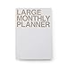 JSTORY Large Personal Wide Spaces Monthly Planner 18 Sheet Gray