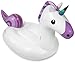 Flossy Floats Unicorn Pool Float Giant Luxury Inflatable Emoji for Kids and Adults, Thick Vinyl and Fade Resistant Dye, FastFill Valves, Unicorns Deserve a Face, Over 8.7 Feet Long, Patch Kit Included