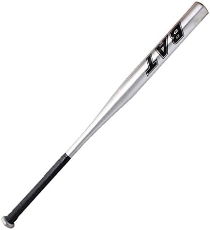 34'' Baseball Bat Lightweight Aluminium Racket Softball For Youth Adult Practise Sport Traing & Home Protection (Silver)
