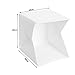 Xjamus 40CM Foldable Photo Studio Light Box,Folding Portable LED LightBox Shooting Photography Tent Kit with White/Black Background