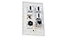 RiteAV - 3 HDMI 1 Port Coax Cable TV- F-Type Shielded Cat6 Ethernet Toslink Wall Plate - White