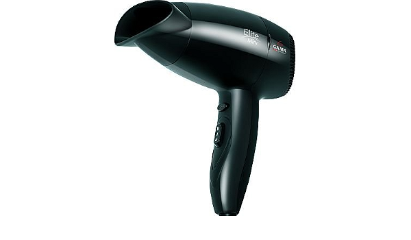 GA.MA Elite Mini 1400W Negro - Secador de pelo (Negro, Anilla para colgar,  1400 W) : Amazon.es: Belleza