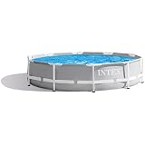 INTEX 26701EH Prism Frame Premium Above Ground Swimming Pool Set: 10ft x 30in – Includes 330 GPH Cartridge Filter Pump – SuperTough Puncture Resistant – Rust Resistant – 1185 Gallon Capacity