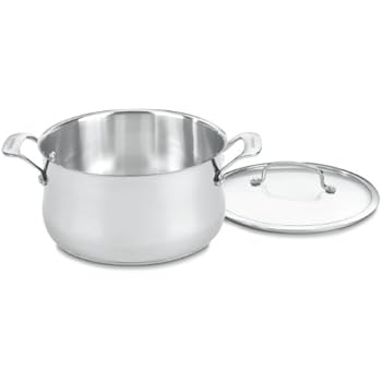 Cuisinart 444-24 Contour Stainless 6-Quart Saucepot with Glass Cover