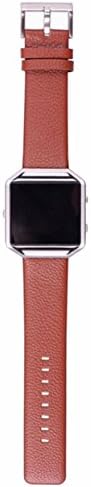 SUPTG Brown Leather Luxe Band Strap For The New FITBIT BLAZE Fitness Watch Smart Watch