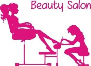 Crjzty Pedicure Nails Vinyl Wall Sticker Mural Beauty Spa Salon Girl Manicure Decal Salon Spa Window Room Decoration Art Poster 57 * 79cm