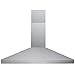 CAVALIERE Range Hood Wall Mount Stainless Steel 400 CFM Ducted Exhaust Vent, 3 Speed Fan & Push Button Control Panel SV168B2 30