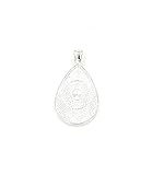 20 Teardrop oval Pendant Trays -Silver Color - 20X30mm - Pendant Blanks Cameo Bezel Settings Photo Jewelry - Deannassupplyshop