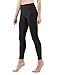 Tesla TM-FYP52-BLK_Large Yoga Pants High-Waist Tummy Control w Hidden Pocket FYP52
