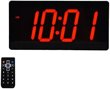 Large Digital Wall Clock Best Alarm Clock With Remote Control 4 Digits Led Calendar And Temperature Clock Amazon Ae
