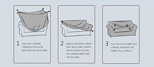 image for Elegant Home Stretch to Fit 3 Piece or 2 Piece or 1 Piece for Sofa Lov