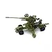 koolfigure Custom WWII Towed Anti-Aircraft Machine Gun Building Blocks Toy Set, WW2 Military Army Mini Build Bricks