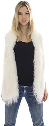No Guilt Fur Faux Mongolian Lamb Scarf (White)