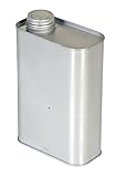 Vestil JUG-S-32 Tin-plated Steel Rectangular Jug with Metallic Cap, 4-9/16