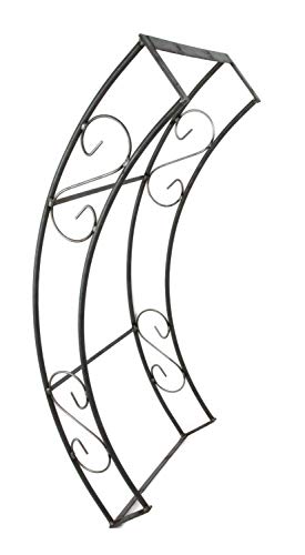 Hirsch Terracotta Rosenbogen Gustav Rund aus Metall stabil, 12mm Vollmaterial mit Edelrost, Rankgitter Breite 140cm Höhe 235cm Tiefe 40cm – Bild 7