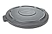 Rubbermaid Commercial Products BRUTE Heavy-Duty Round Trash/Garbage Lid, 55-Gallon, Gray, Compatible with Rubbermaid BRUTE 55-Gallon Can