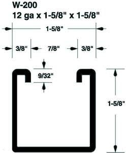 Deep Channel 1 5/8 X 1 5/8 12 Gauge w/Short Slots Gold P1000T Refrigeration Parts