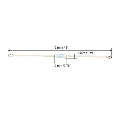 uxcell 250V 20A 185 Celsius Circuit Cut Off Temperature Thermal Fuse Ceramics