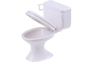 1:12 Scale Miniature Bathroom Toilet - Realistic Dollhouse Furniture for DIY Crafts, Dioramas and Architectural Models