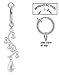 Fake Belly Navel Non Clip on Clear cz 6 bead Unique swirl dangle Ring