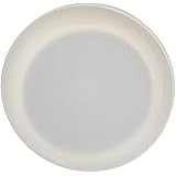 Sammons Preston Ivory Round Scoop Dish, Unbreakable 8" Scooper Bowl for Elderly, Disabled, &amp; Handicapped, Plate with Non Skid Rubber Padded Bottom for Independent Eating, Self-Feeding Aid