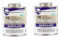 SCIGRIP 16 Acrylic Cement, Low-VOC, Medium Bodied, 1 Pint Can with Screw-on Cap, Clear (2-(Pack))