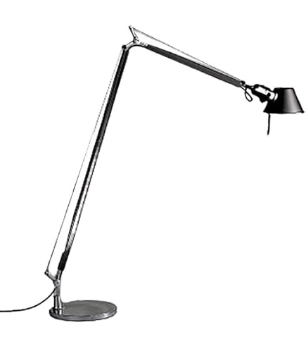 Artemide Tolomeo Mega 150W E26 Parchment Diffuser Aluminum Floor