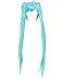 Angelaicos Womens Halloween Cosplay Show Costume Wig (Only Wig, Aque Blue)