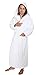 Arus Men's Hood'n Full Ankle Length Hooded Turkish Cotton Bathrobe White XX-Large