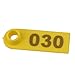 BQLZR Goat Sheep Pig 1-100 Number Plastic Livestock Ear Tag with Yellow Color Pack of 100