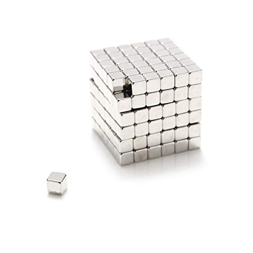 Xtozon 5MM 216 Pieces Magnetic Sculpture Cube Building Blocks Toys for Intelligence Learning, Magnet Executive Desk Toys and Stress Relief Toys for Adults (Silver) - Thumbnail 3