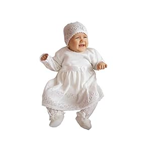 deine-Brautmode Babyjurk doopjurk gebreide jurk feestjurk baby doopjurk gebreid