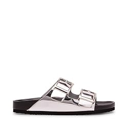 Madden Girl Women's Bodiee Slide Sandal, Silver