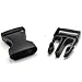 KLOUD City 12 pcs Black Plastic 1-inch (25mm) Flat Side Release Buckles