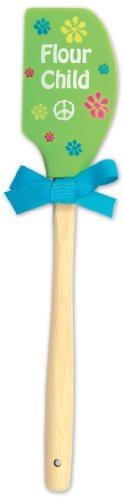 Brownlow Gifts Flour Child Designer Silicone Spatula, Green