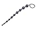 Fetish Pleasurable Anal-plug Toy with Beads Black
