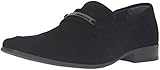 Calvin Klein Men's Brice Suede Slip-on Loafer, Black, 8 M US