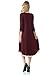 Pastel by Vivienne Women's Midi Swing Dress With Crochet Lace Trim Detail Large Burgundy