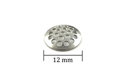10 Premium Curved 304 Stainless Steel Concave Pipe Screens (.472" (12 mm) - 10 Pack)