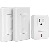 DEWENWILS Wireless Remote Wall Switch and Outlet, Plug in Remote Control Light Switch, No Wiring, Expandable, 100 ft RF Range, ETL Listed (2 Switches and 1 Receiver)