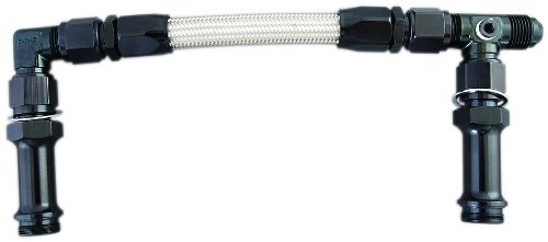 Fragola 920003-BL Black Size (-8) x 7/8-20 Dual Inlet 4150 Fuel Line Kit