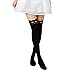 Polytree Women's 3D Cartoon Animal Pattern Knee High Socks (Black)
