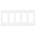 ENERLITES Decorator Light Switch or Receptacle Outlet Wall Plate, Gloss Finish, Mid-Size 5-Gang 4.88