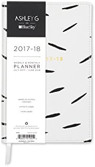 Ashley G for Blue Sky 2017-2018 Academic Year Weekly & Monthly Planner, 5" x 8", Feather Soft Cover Design