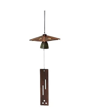 Bamboo Japanese Burned Cedar Wind Bell Summer House Japanese