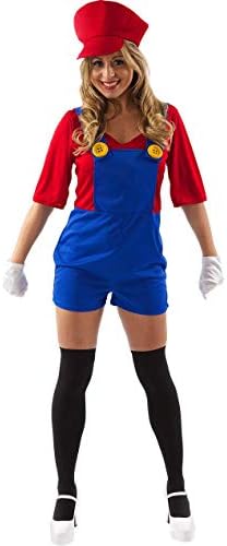 mario fancy dress ladies Super Mario Womens Halloween Costume