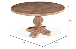 World Interiors Mango Wood Round Dining Table In
